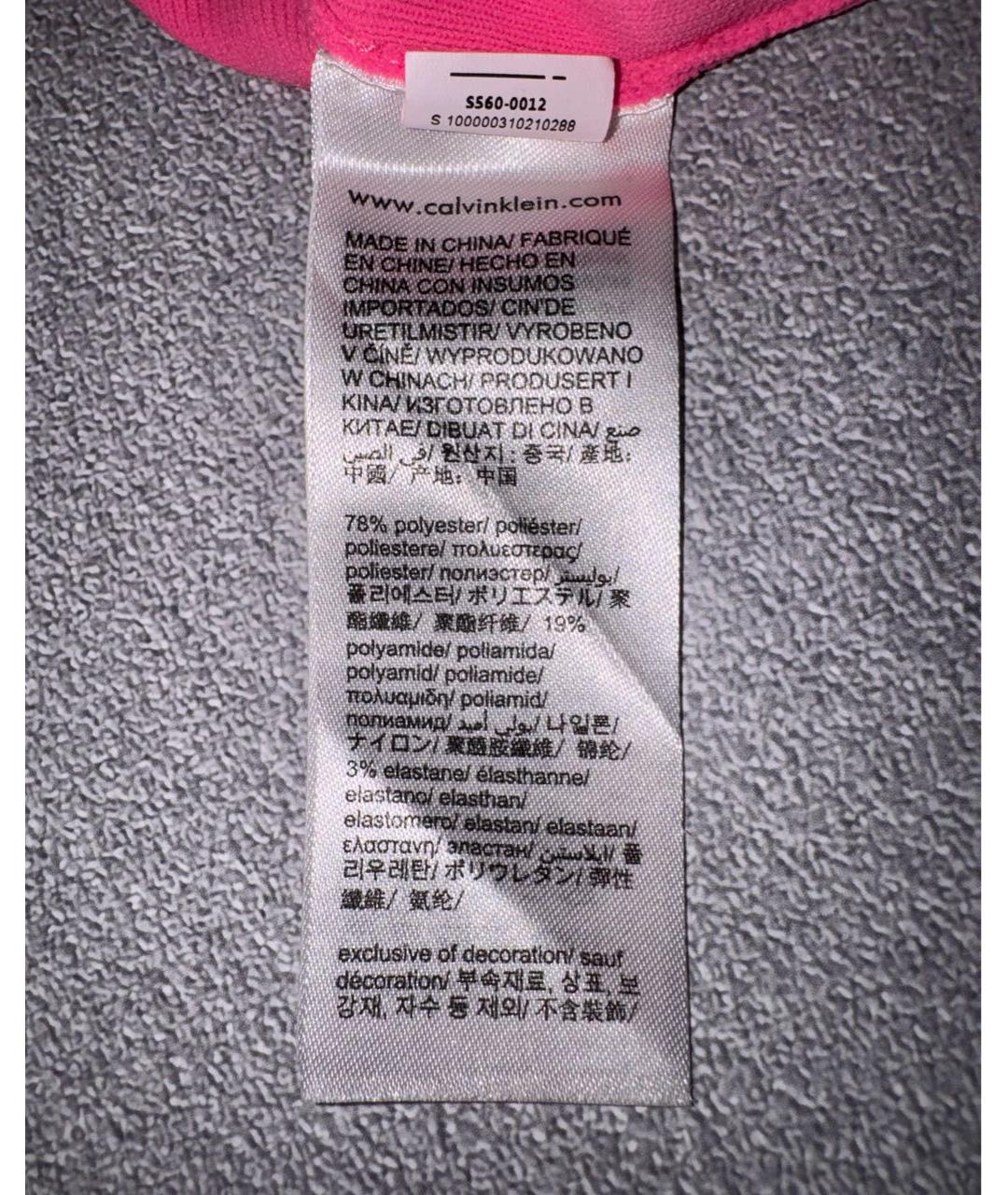 CALVIN KLEIN Фуксия полиэстеровая майка, фото 7