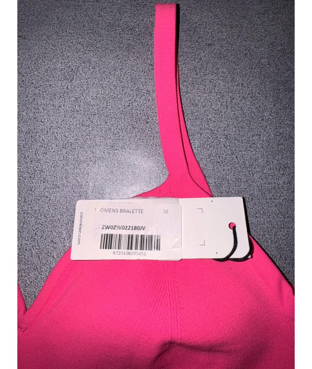CALVIN KLEIN Фуксия полиэстеровая майка, фото 5
