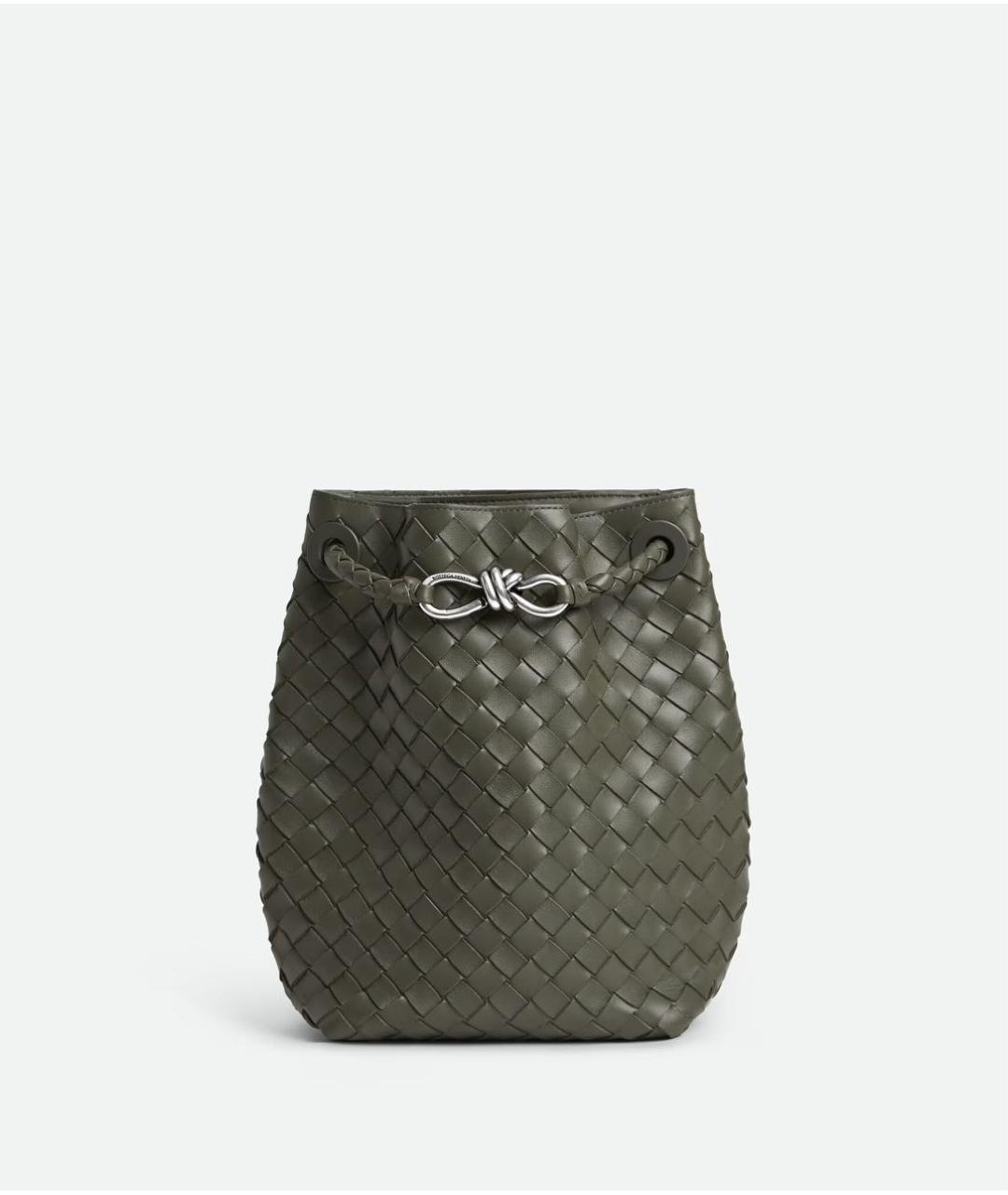 BOTTEGA VENETA Зеленая кожаная сумка через плечо, фото 6