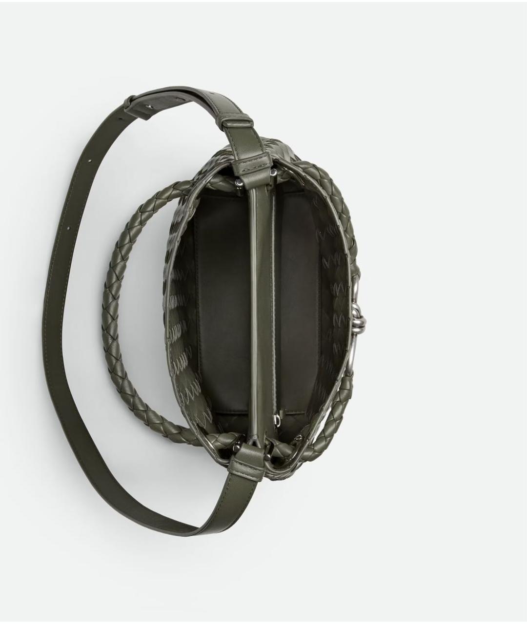 BOTTEGA VENETA Зеленая кожаная сумка через плечо, фото 3