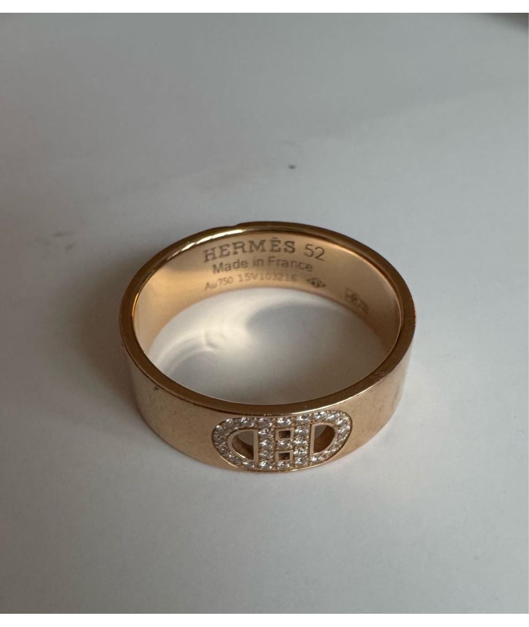 HERMES Золотое кольцо из розового золота, фото 4