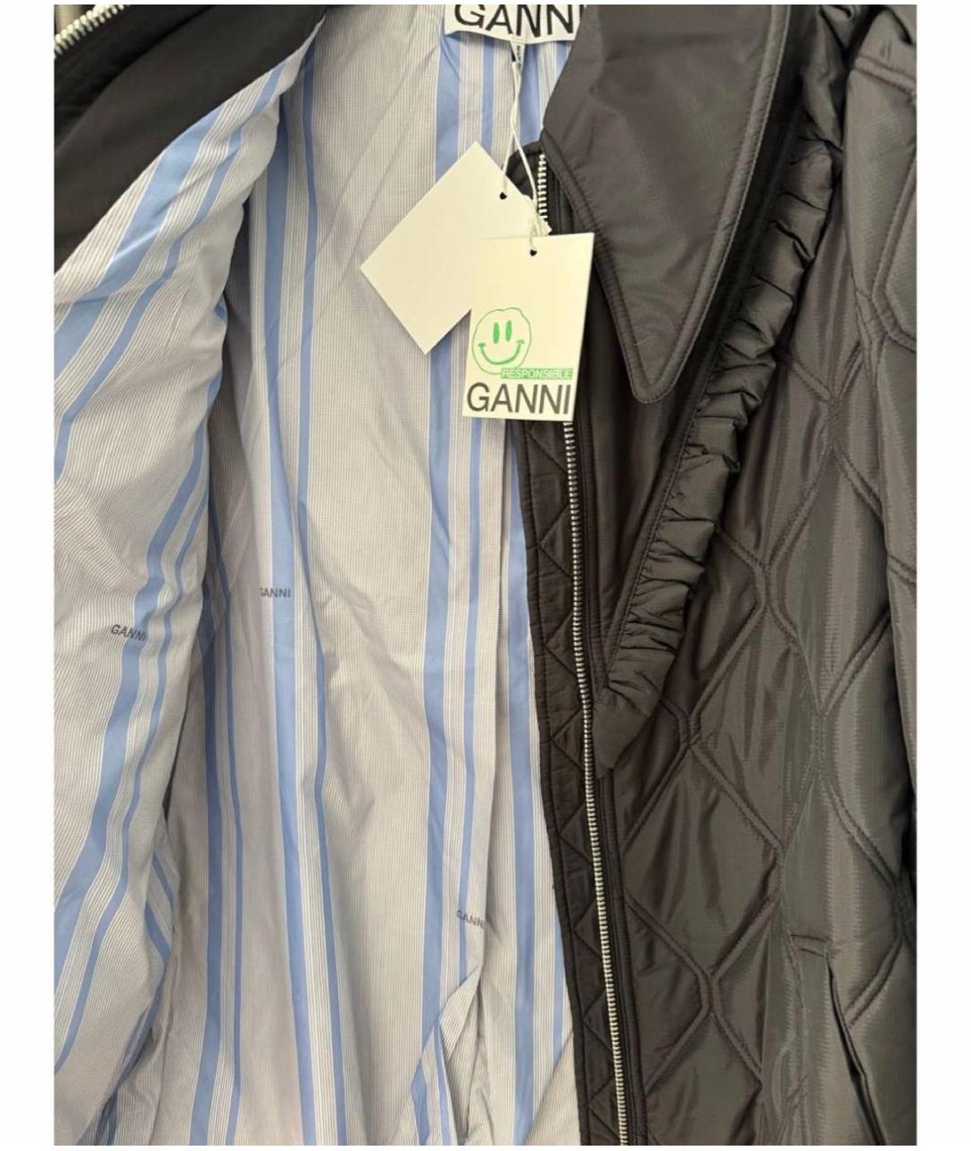 GANNI Черная полиэстеровая куртка, фото 3