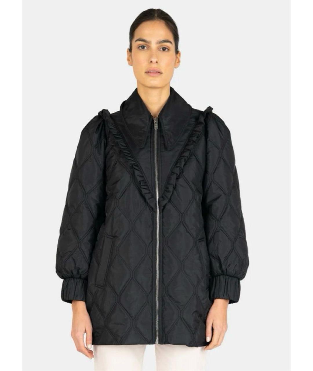 GANNI Черная полиэстеровая куртка, фото 4
