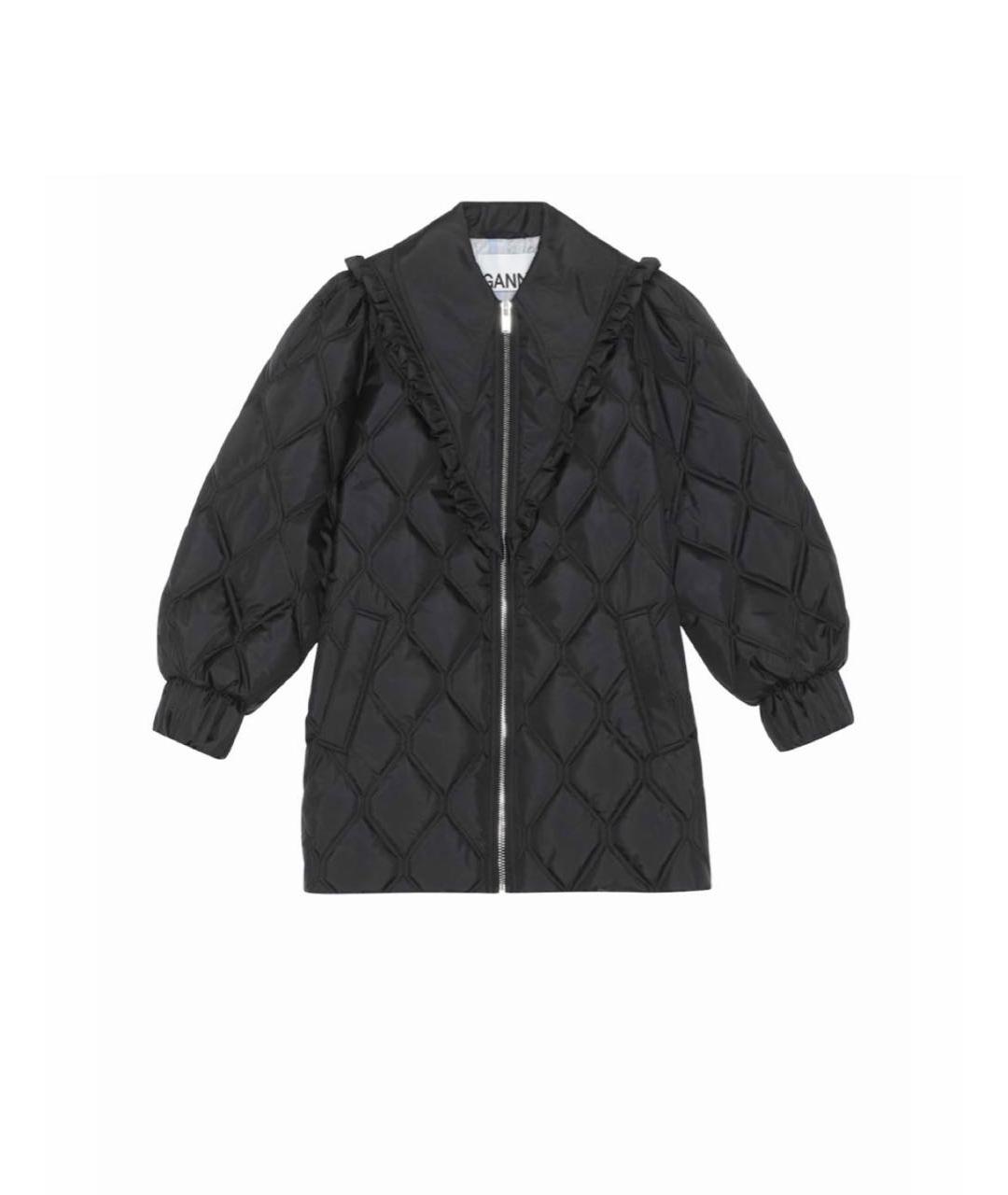 GANNI Черная полиэстеровая куртка, фото 7