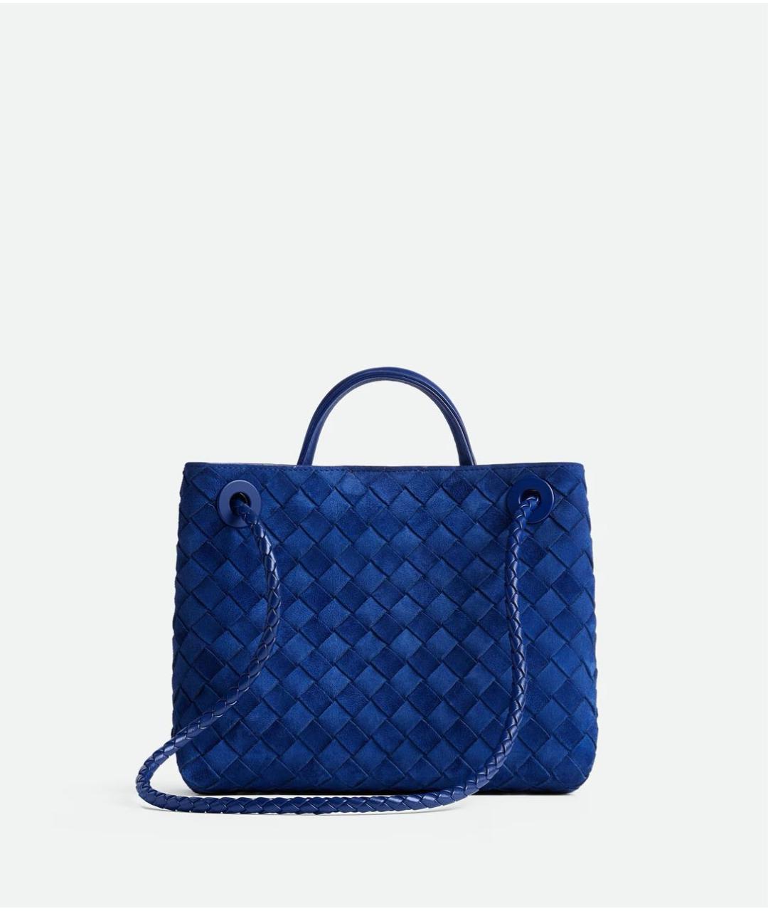 BOTTEGA VENETA Синяя кожаная сумка через плечо, фото 5