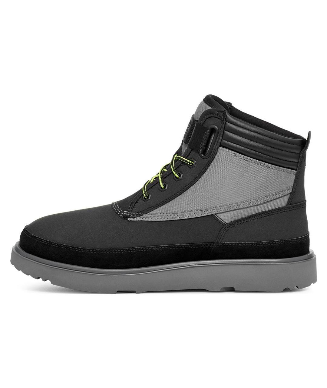 UGG AUSTRALIA Черные кожаные высокие ботинки, фото 2