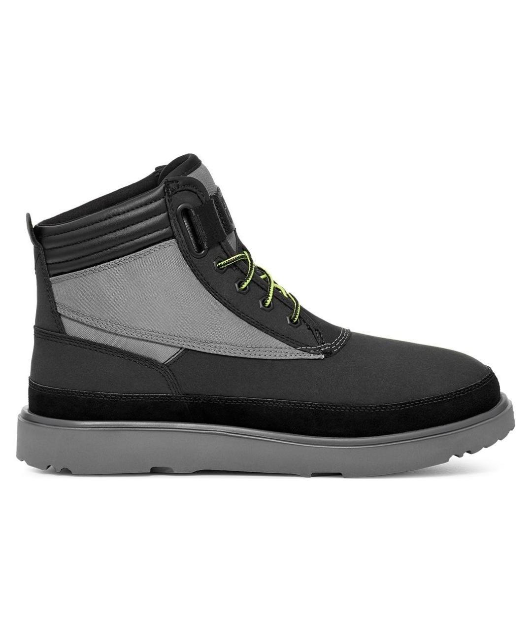 UGG AUSTRALIA Черные кожаные высокие ботинки, фото 1