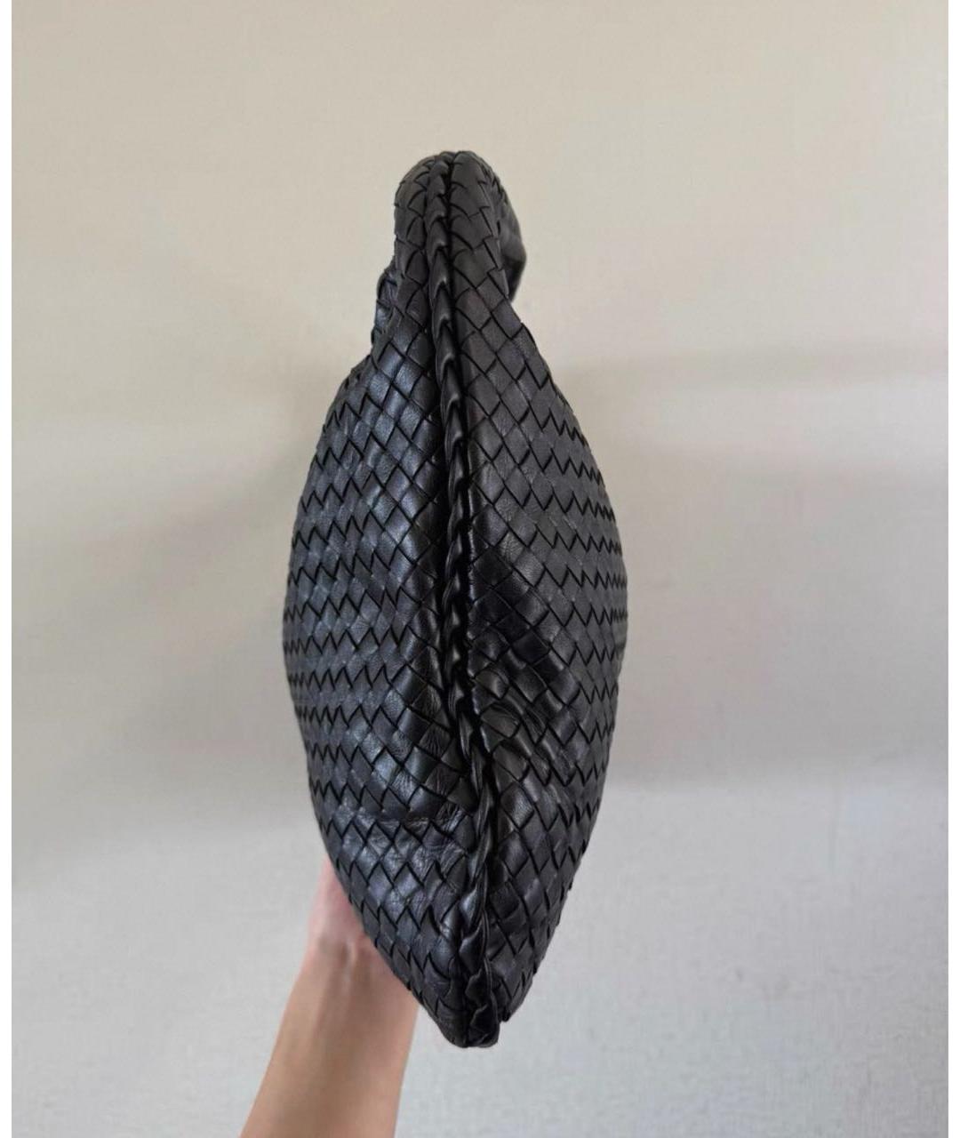 BOTTEGA VENETA Черная кожаная сумка через плечо, фото 3