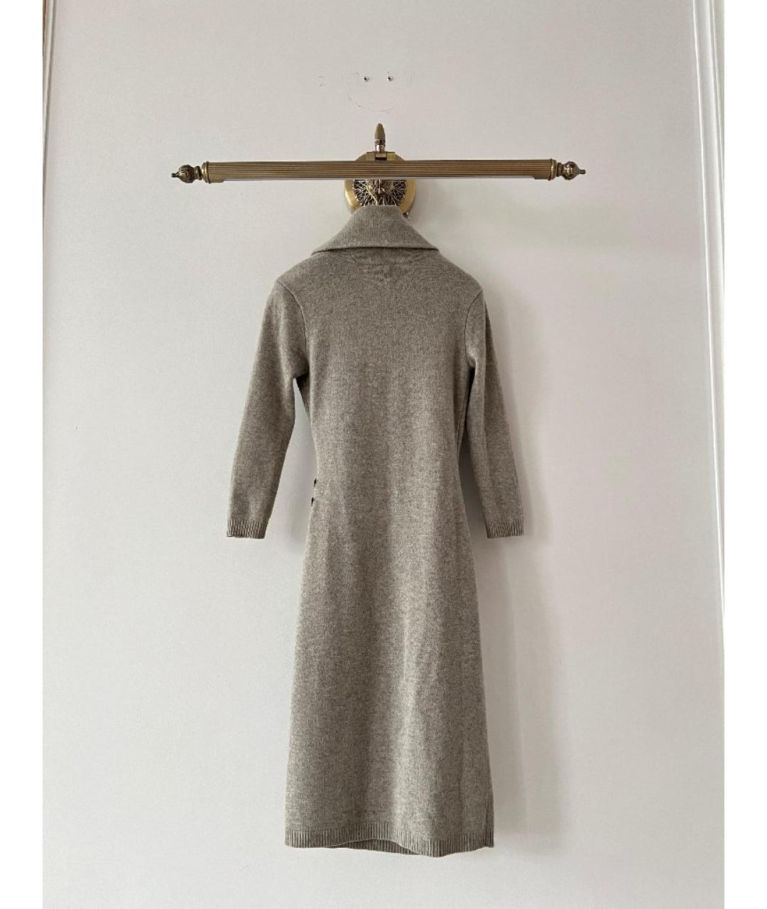 RALPH LAUREN Серое кашемировое повседневное платье, фото 2