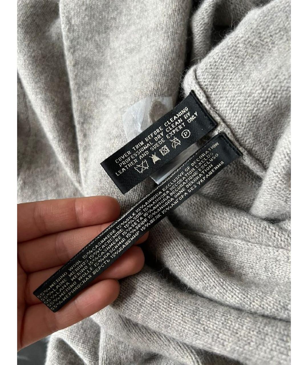 RALPH LAUREN Серое кашемировое повседневное платье, фото 6
