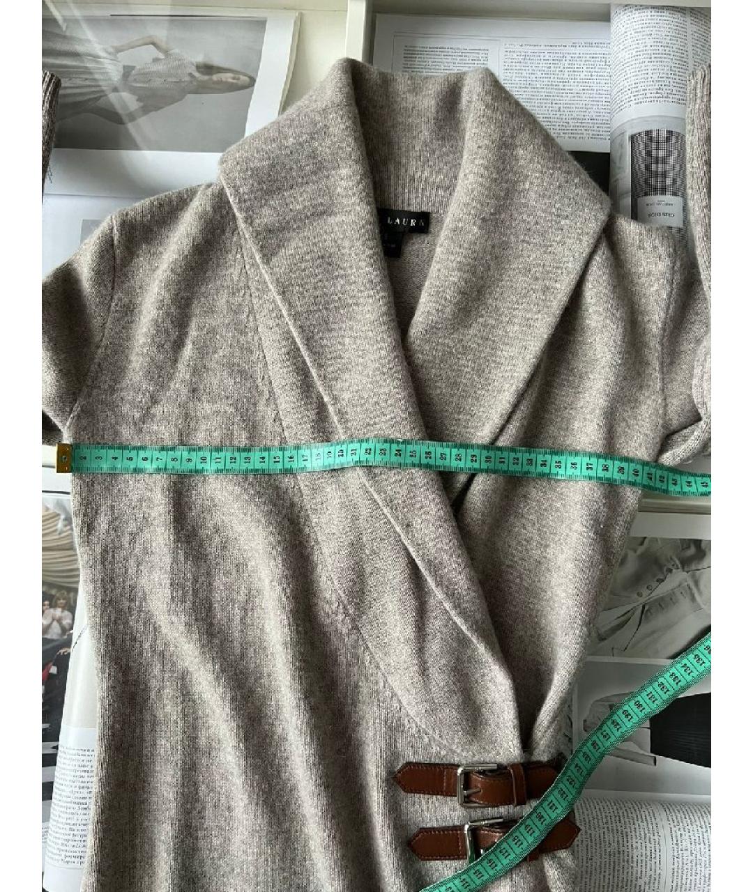 RALPH LAUREN Серое кашемировое повседневное платье, фото 7