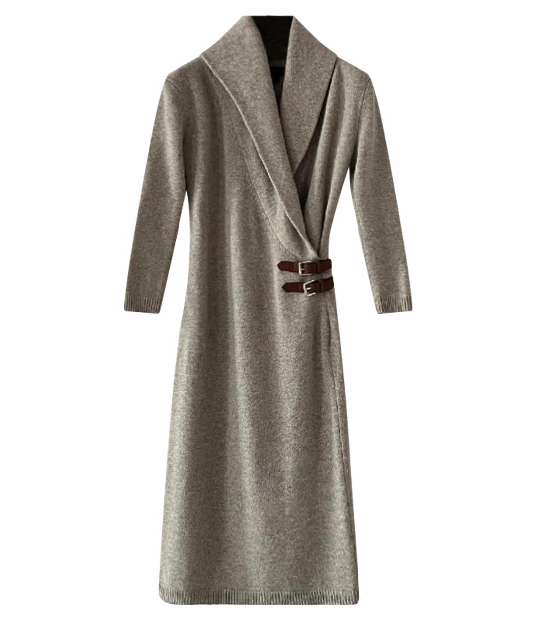 RALPH LAUREN Серое кашемировое повседневное платье, фото 1