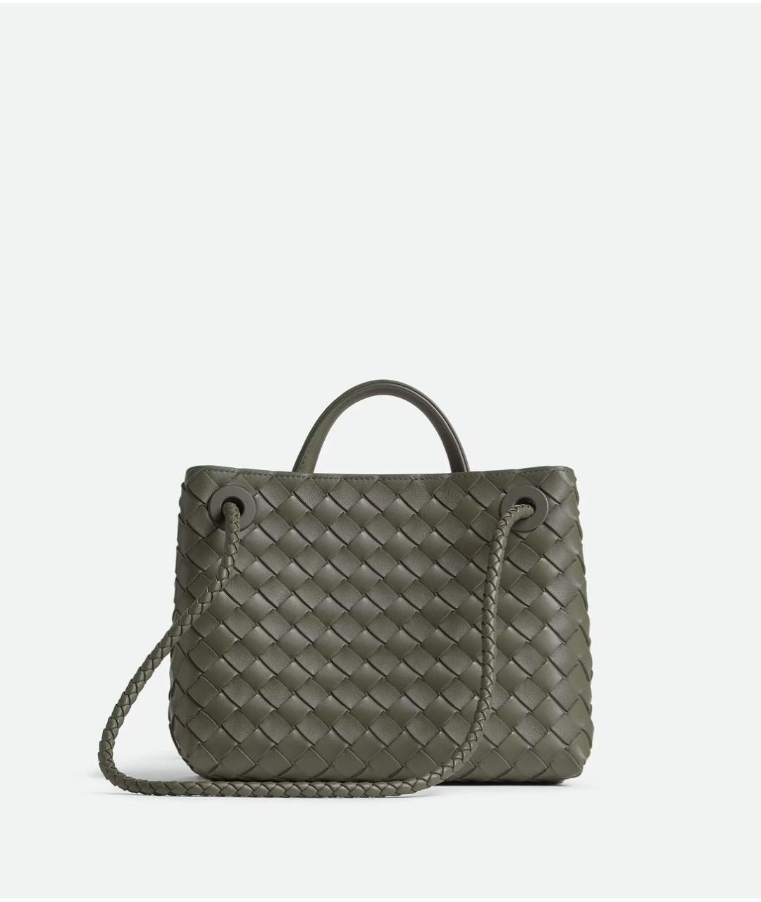 BOTTEGA VENETA Зеленая кожаная сумка через плечо, фото 5