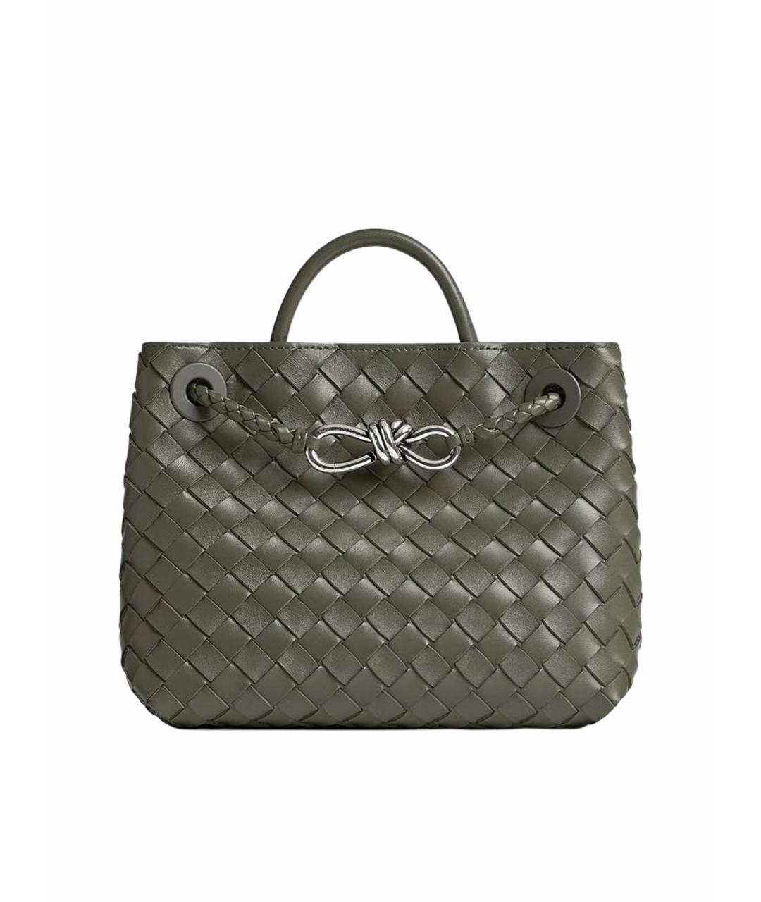 BOTTEGA VENETA Зеленая кожаная сумка через плечо, фото 1