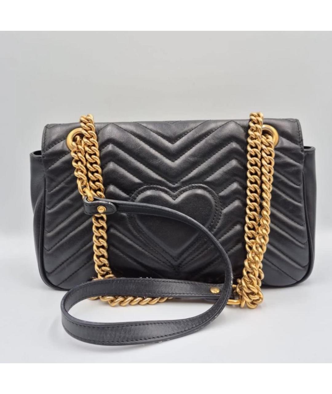 GUCCI Черная кожаная сумка через плечо, фото 2