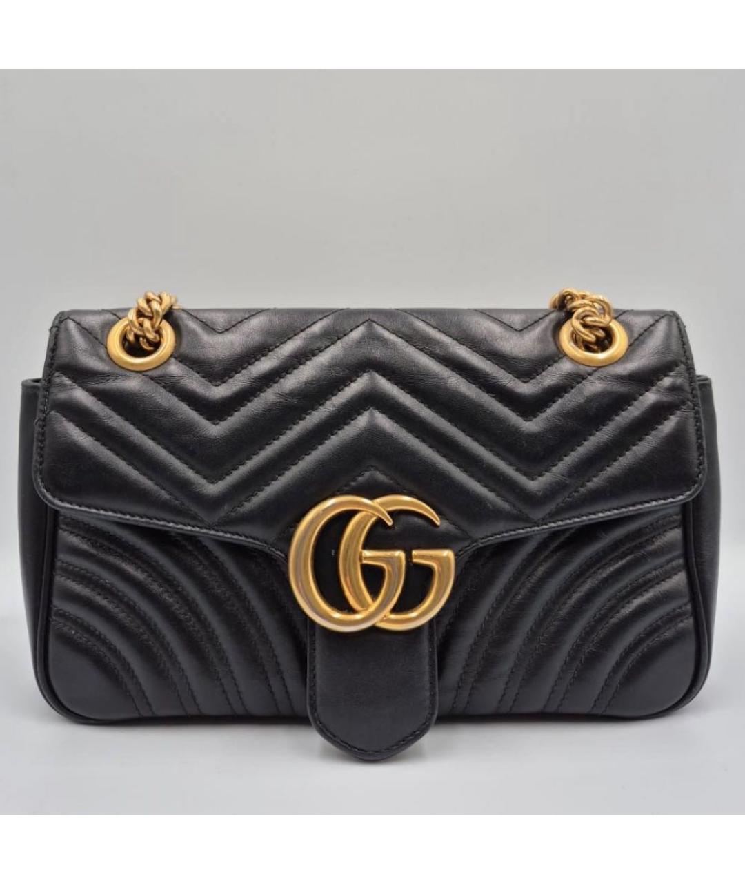 GUCCI Черная кожаная сумка через плечо, фото 4