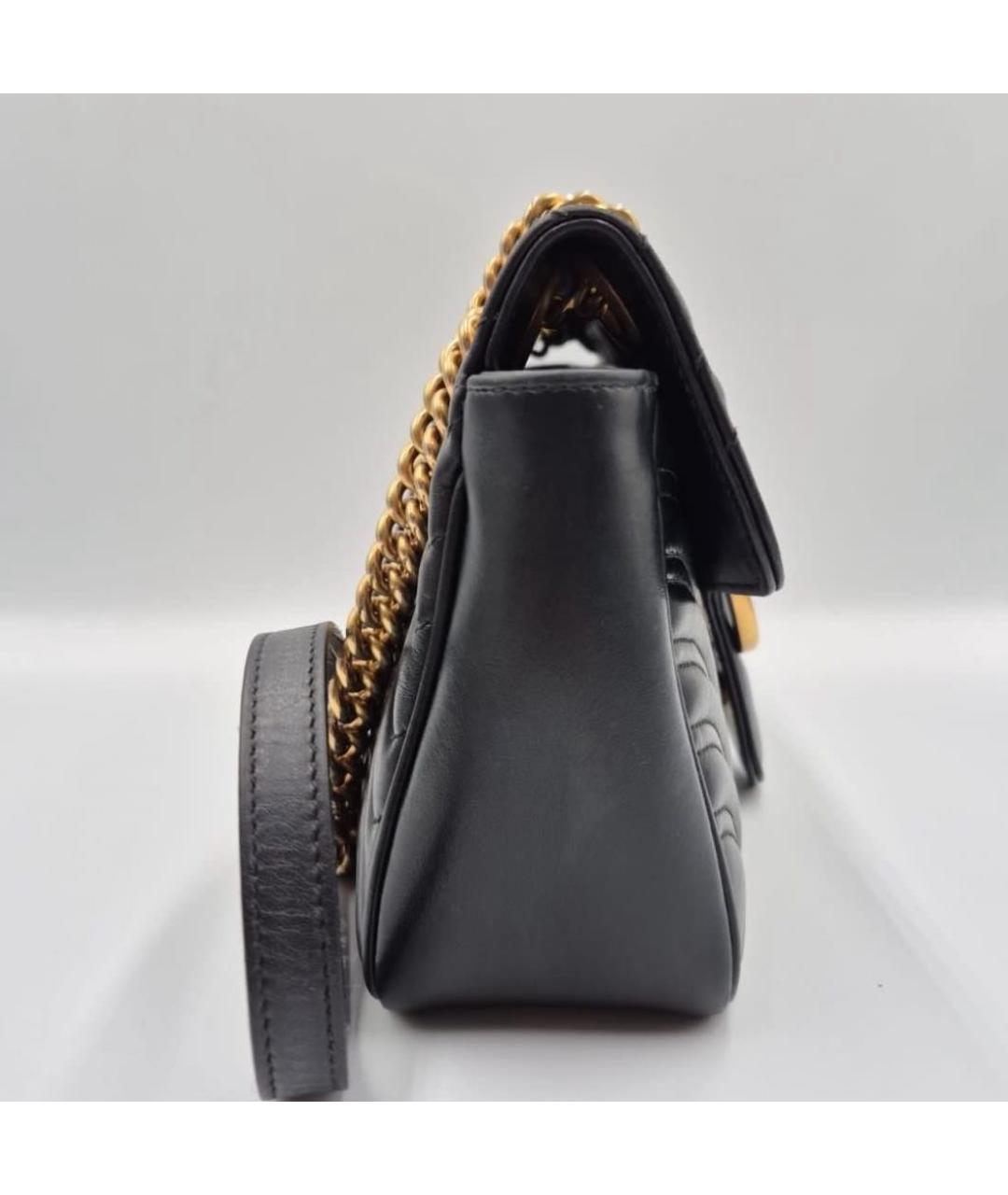 GUCCI Черная кожаная сумка через плечо, фото 3