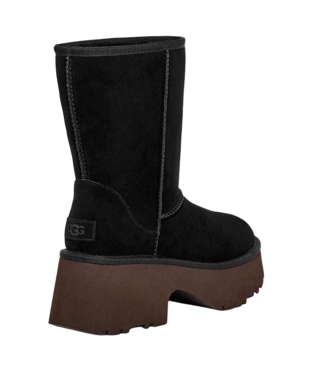 UGG Черные кожаные ботинки, фото 4