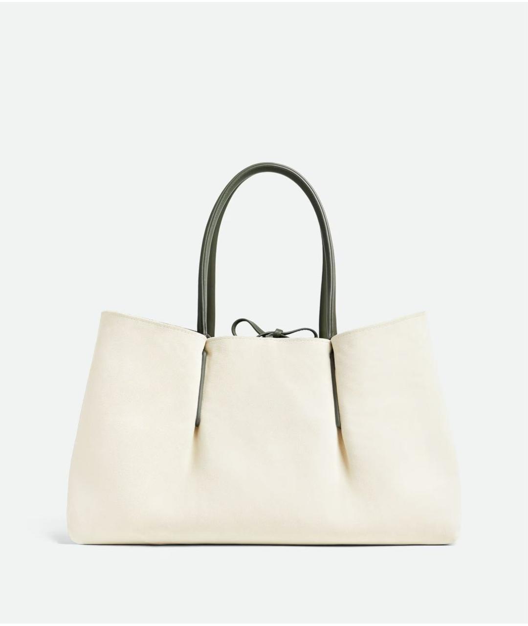 BOTTEGA VENETA Зеленая кожаная сумка с короткими ручками, фото 5