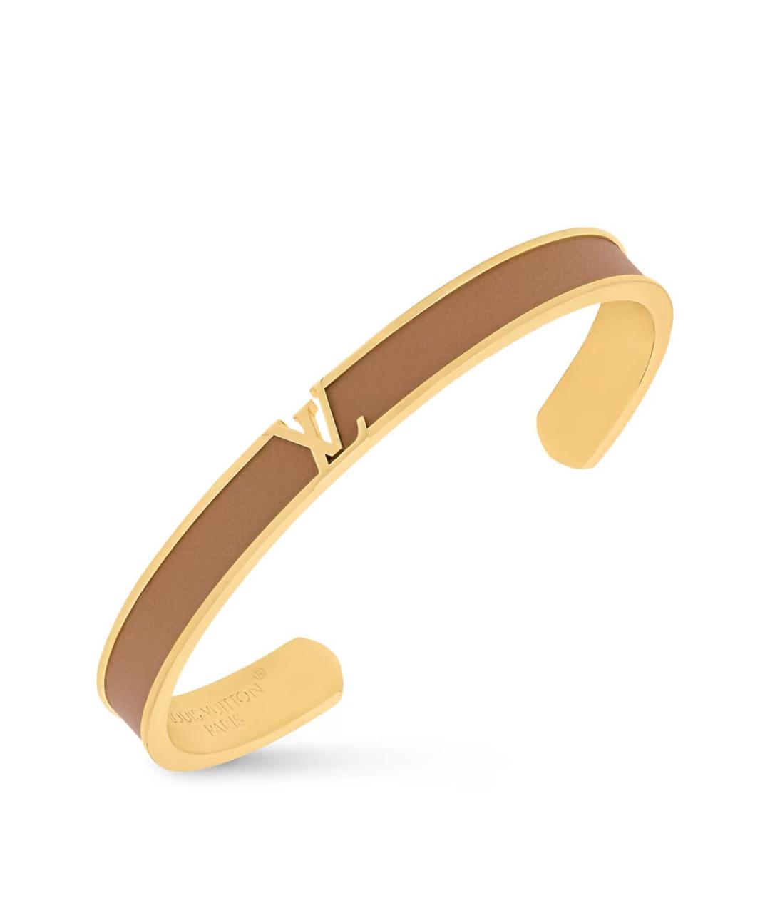 LOUIS VUITTON Коричневый металлический браслет, фото 2