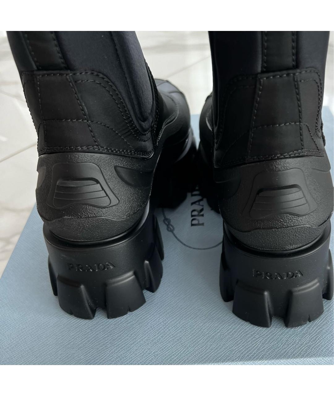PRADA Черные неопреновые ботинки, фото 2
