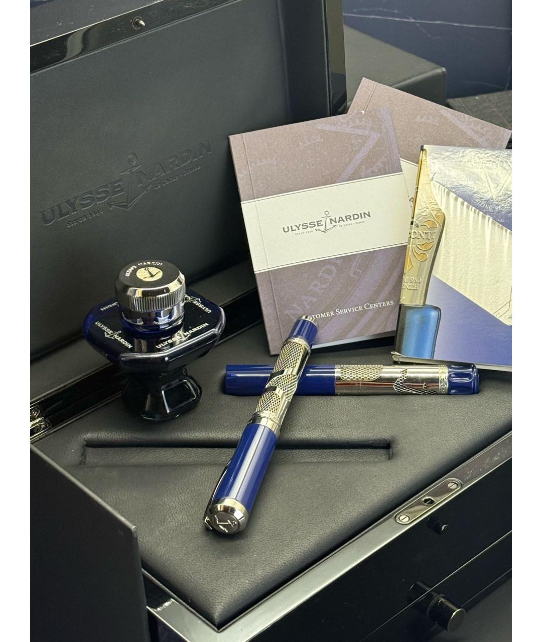 Ulysse Nardin Синяя перьевая ручка, фото 4