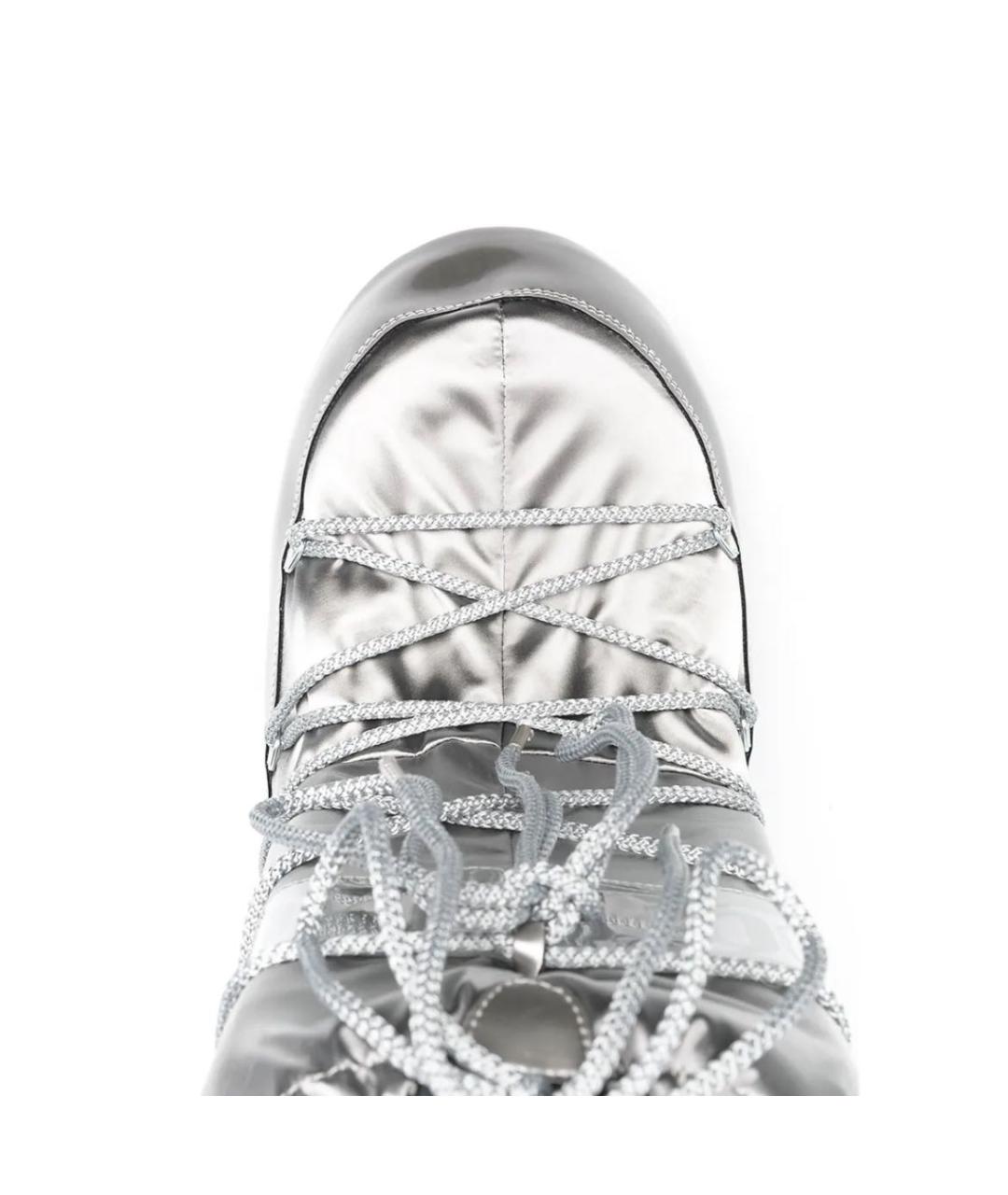 MOON BOOT Серебряные синтетические сапоги, фото 3