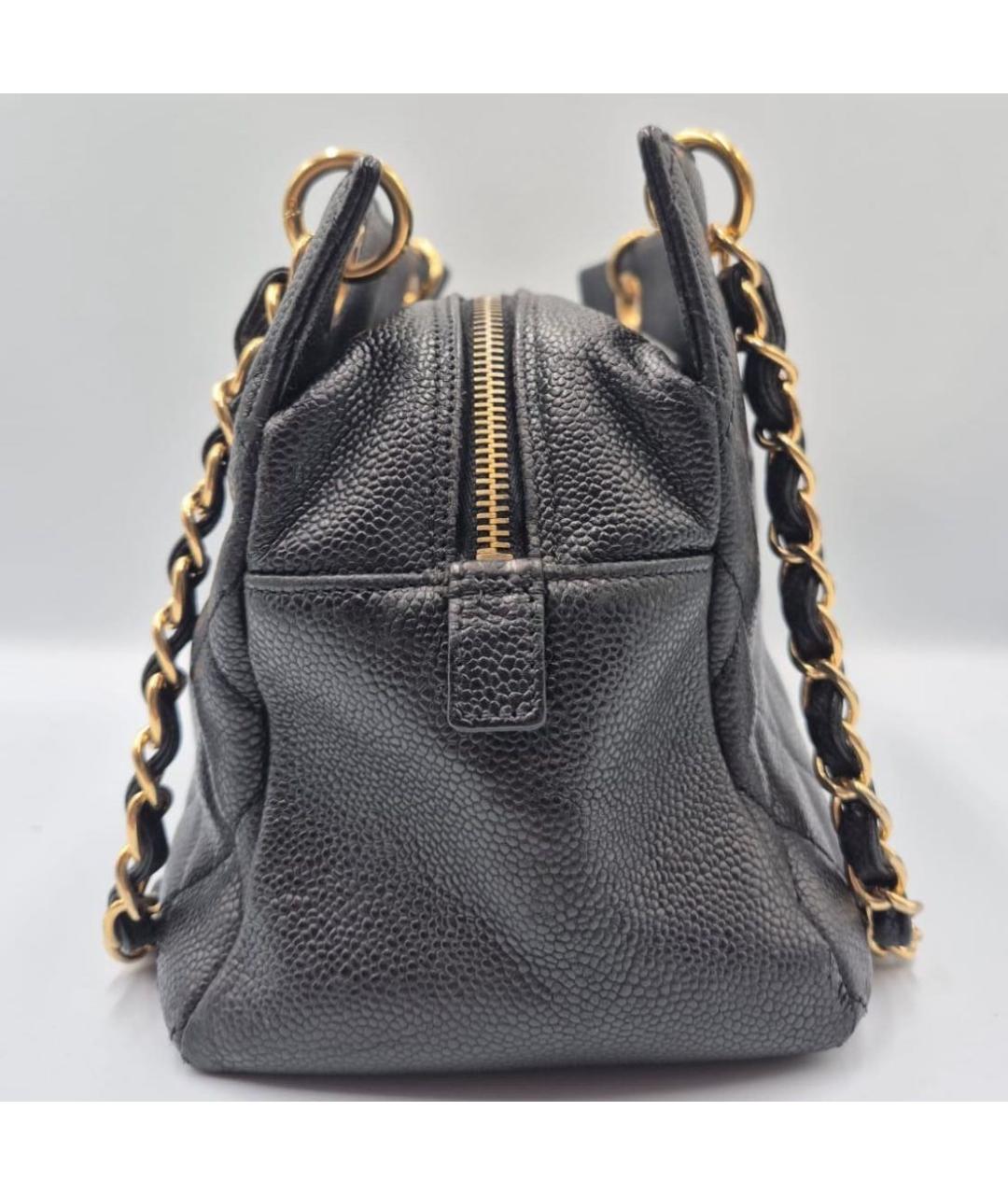 CHANEL Черная кожаная сумка через плечо, фото 3