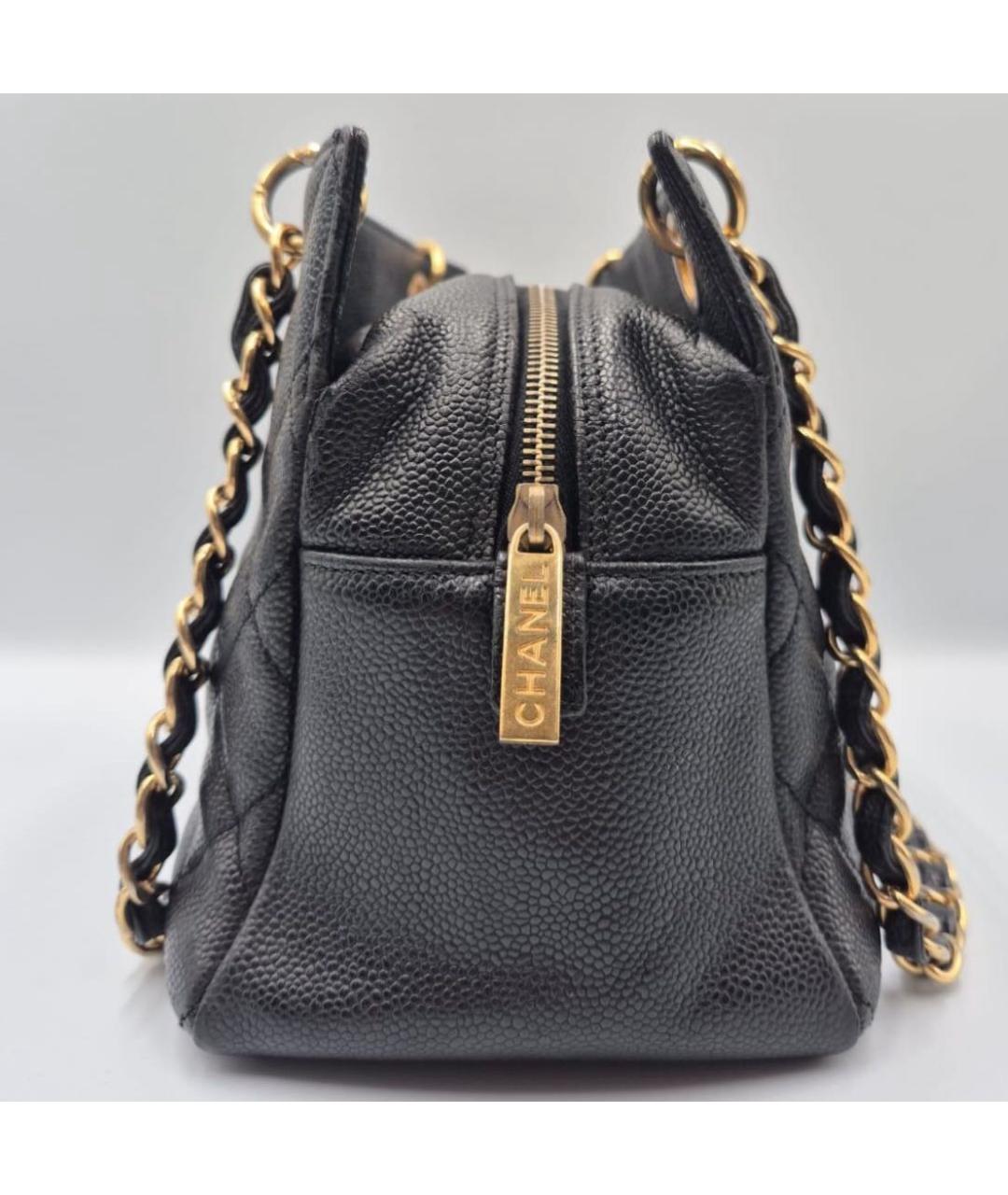 CHANEL Черная кожаная сумка через плечо, фото 4