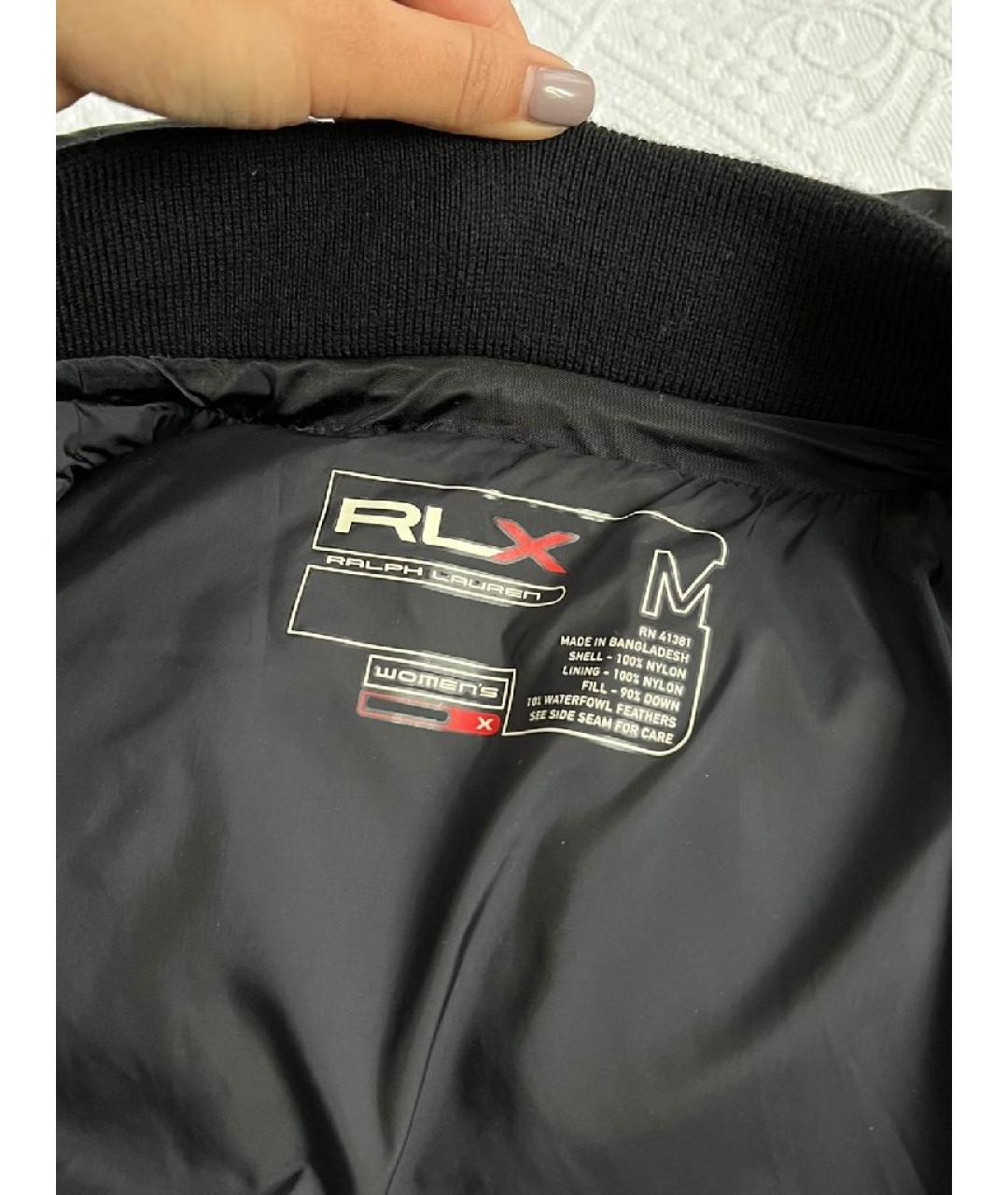 RALPH LAUREN Черная полиамидовая куртка, фото 3