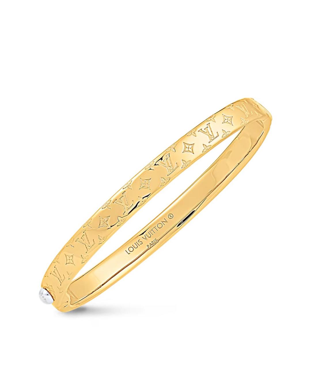 LOUIS VUITTON Золотой металлический браслет, фото 2