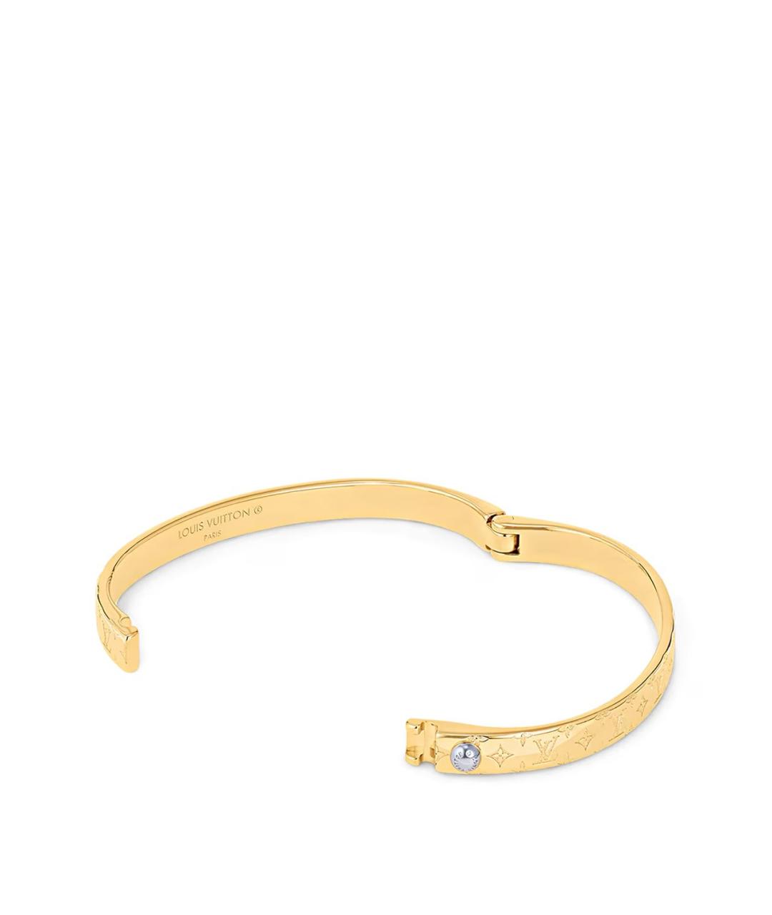 LOUIS VUITTON Золотой металлический браслет, фото 3