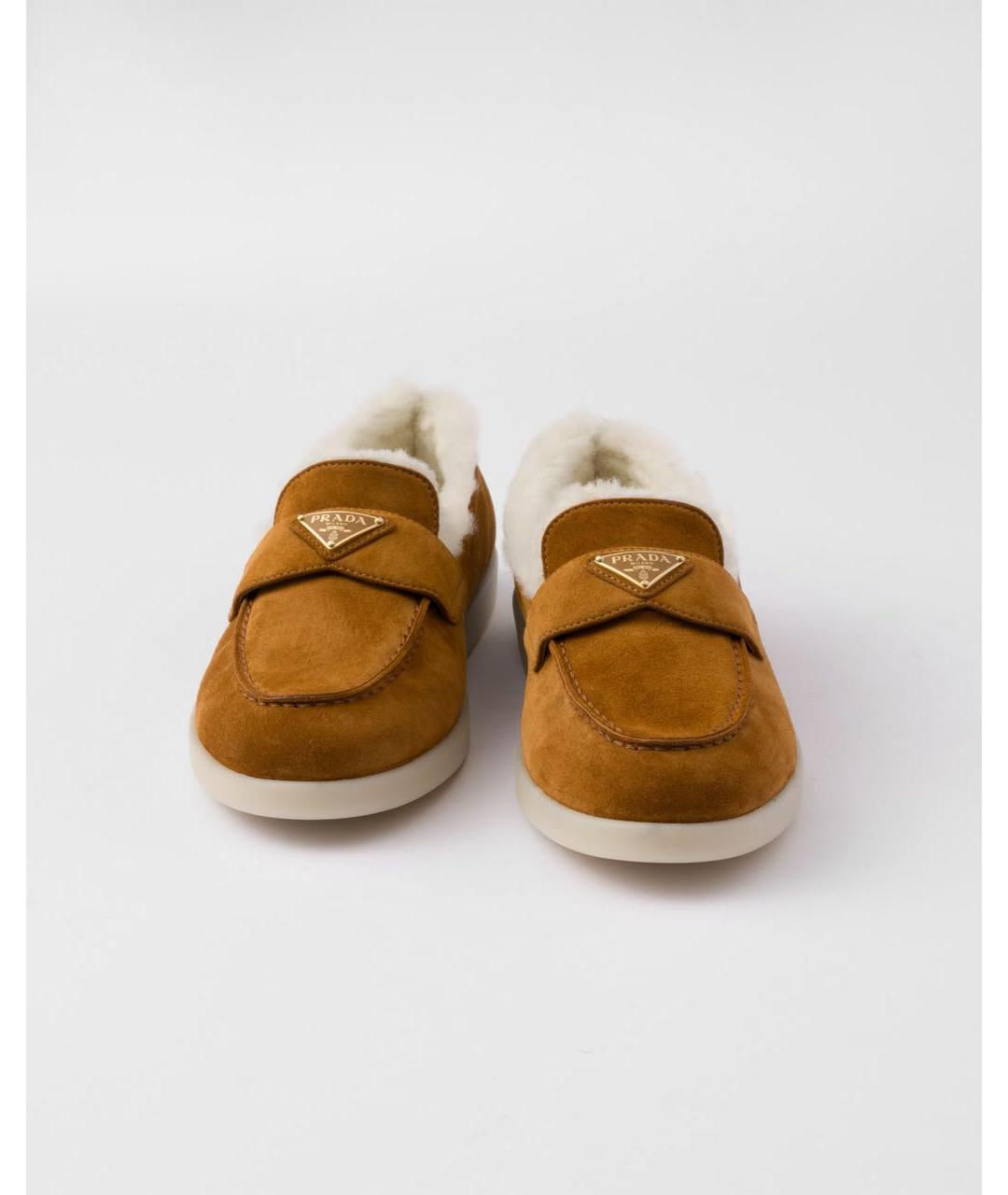 PRADA Коричневые замшевые лоферы, фото 4