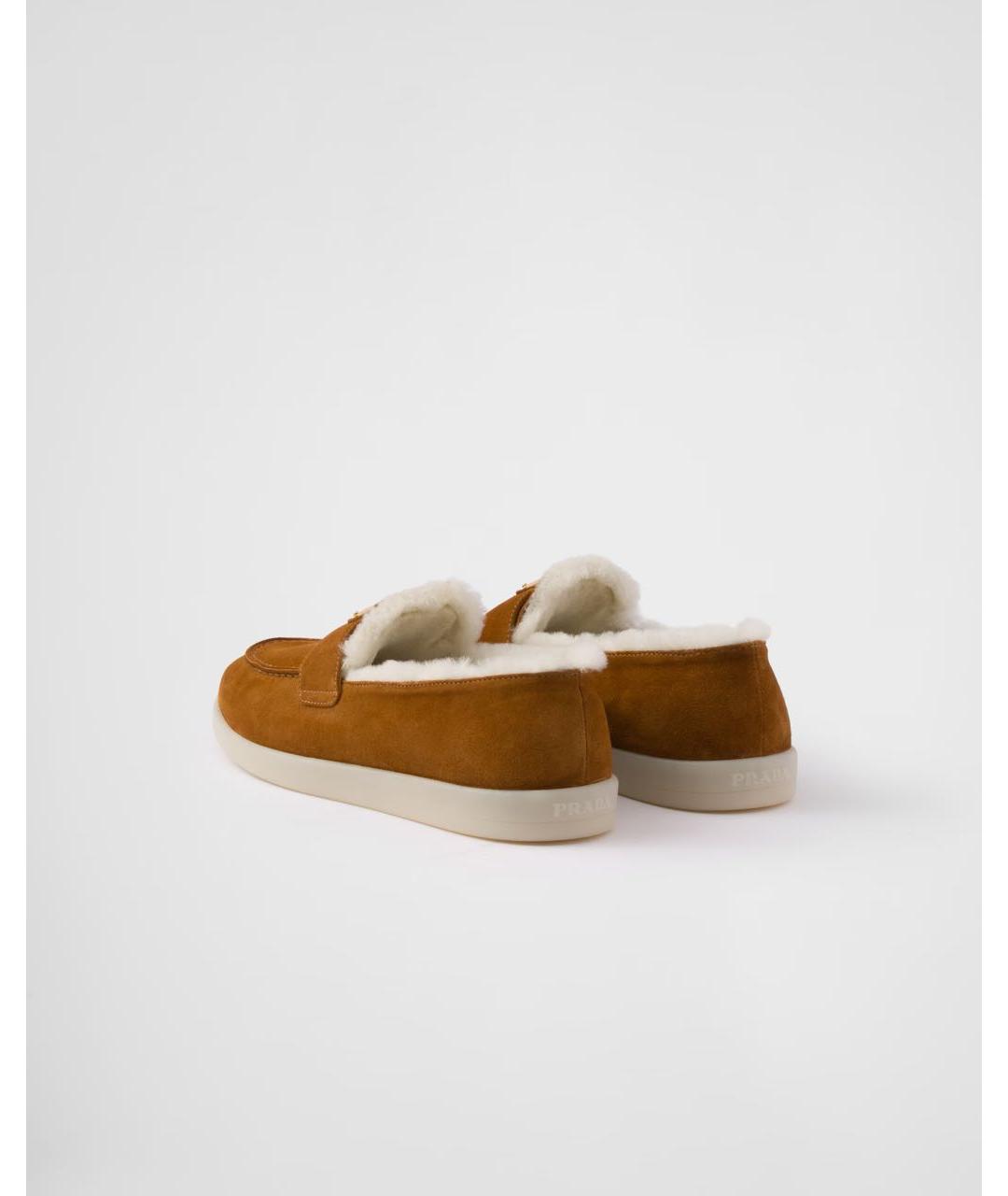 PRADA Коричневые замшевые лоферы, фото 3