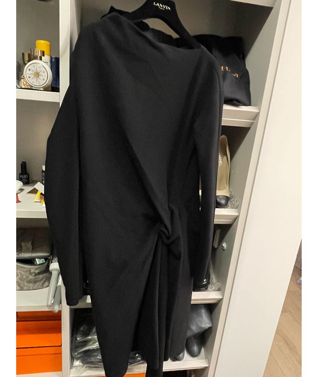 LANVIN Черное шерстяное вечернее платье, фото 4