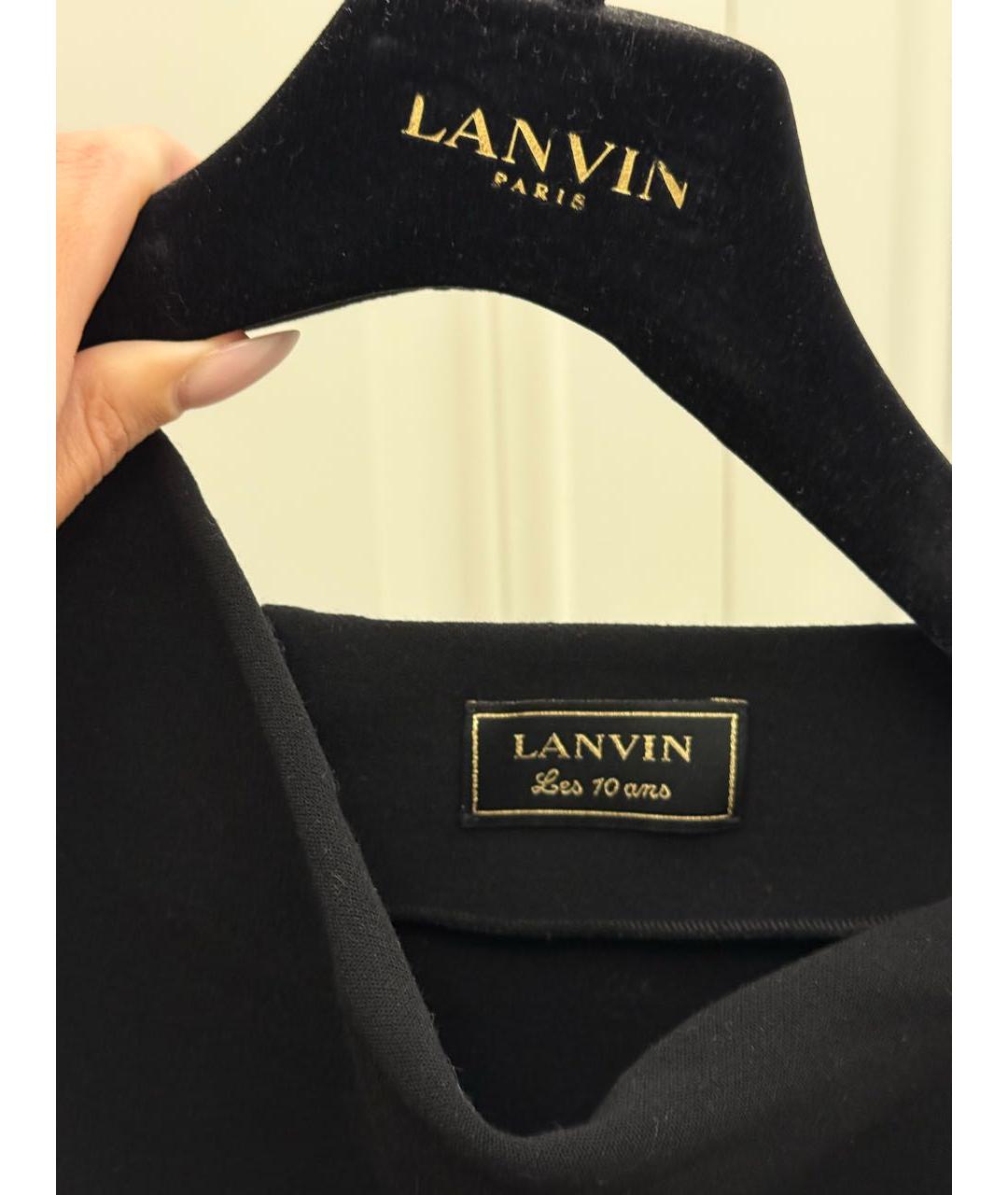 LANVIN Черное шерстяное вечернее платье, фото 3