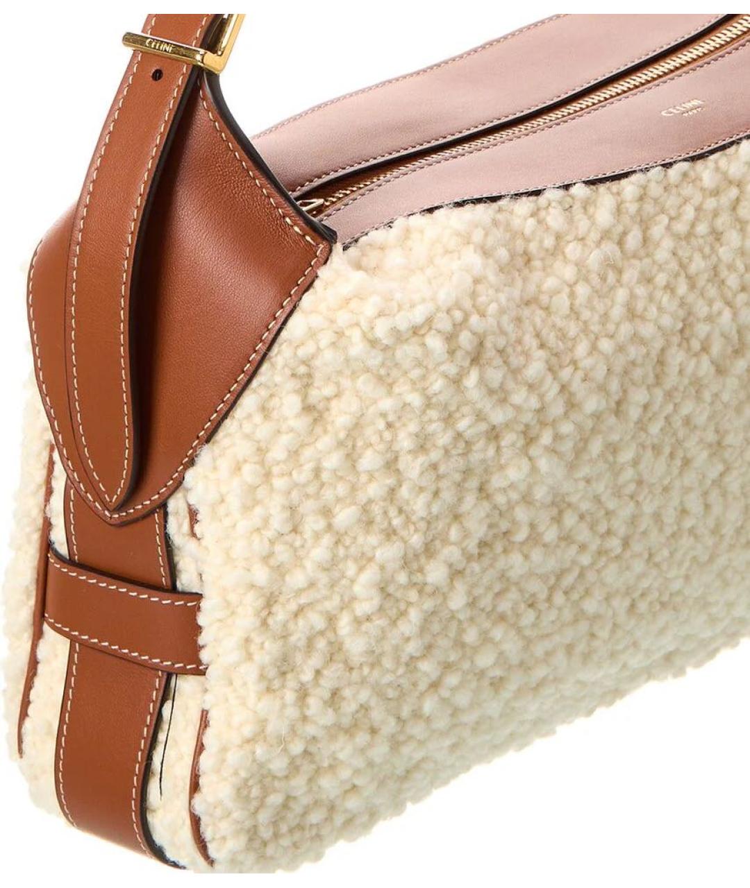 CELINE Бежевая сумка с короткими ручками, фото 4