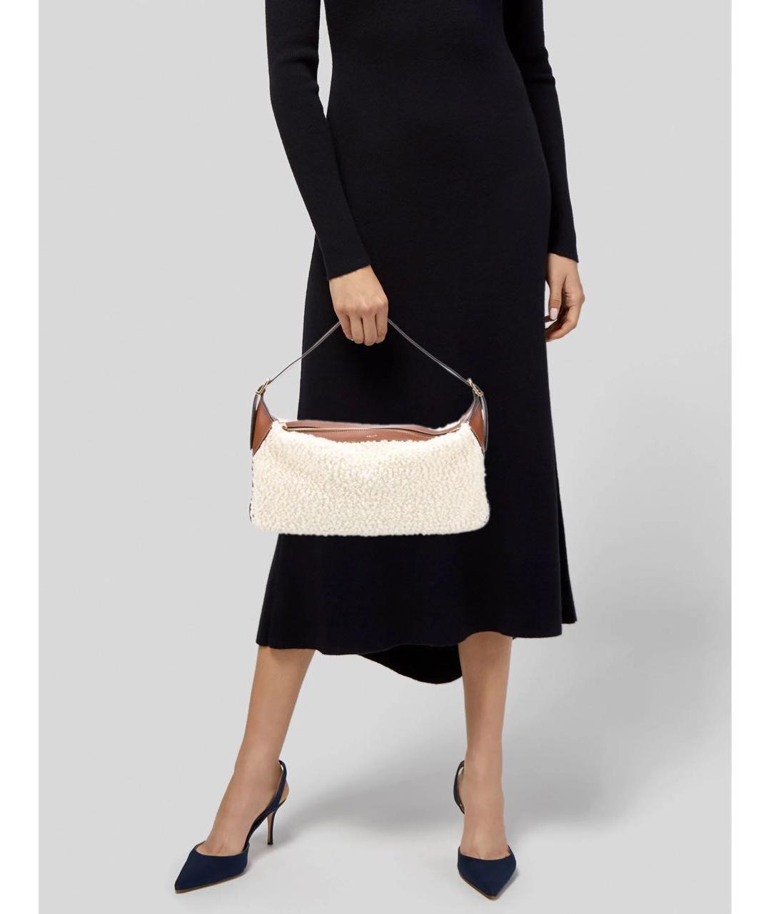 CELINE Бежевая сумка с короткими ручками, фото 6