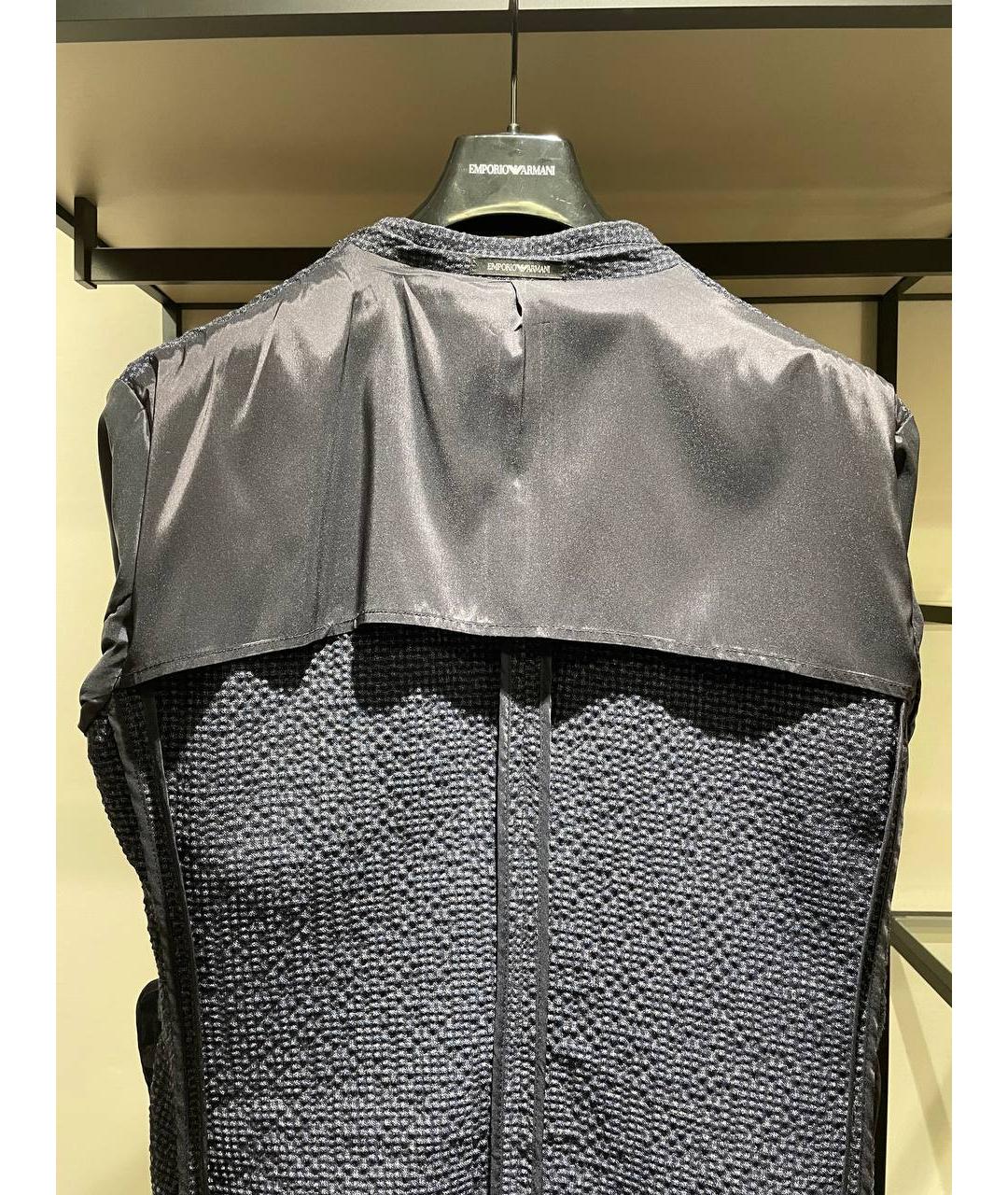 EMPORIO ARMANI Темно-синий шерстяной пиджак, фото 3