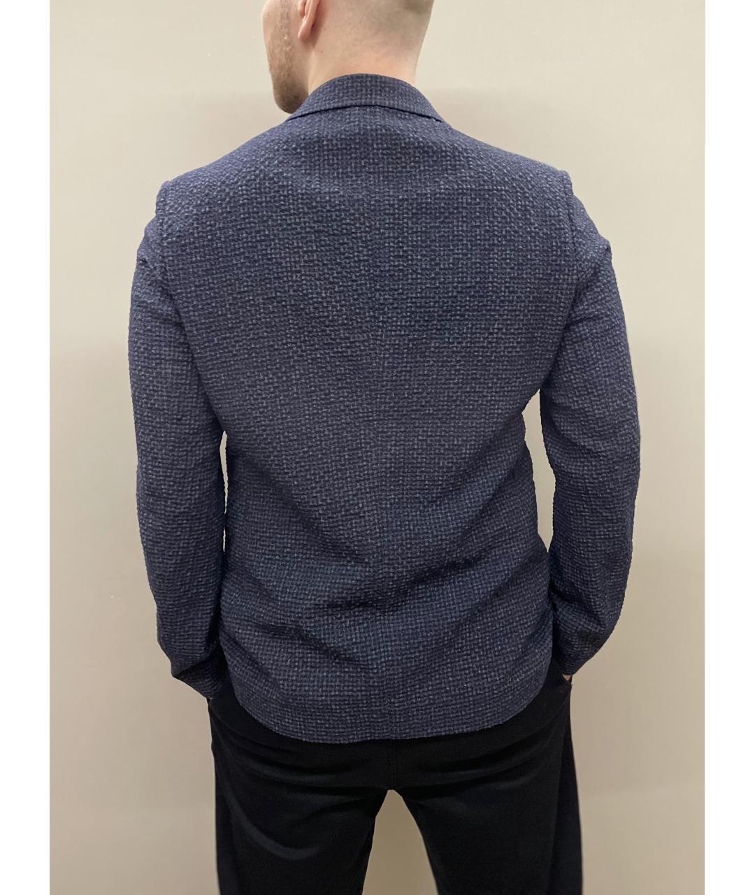 EMPORIO ARMANI Темно-синий шерстяной пиджак, фото 6