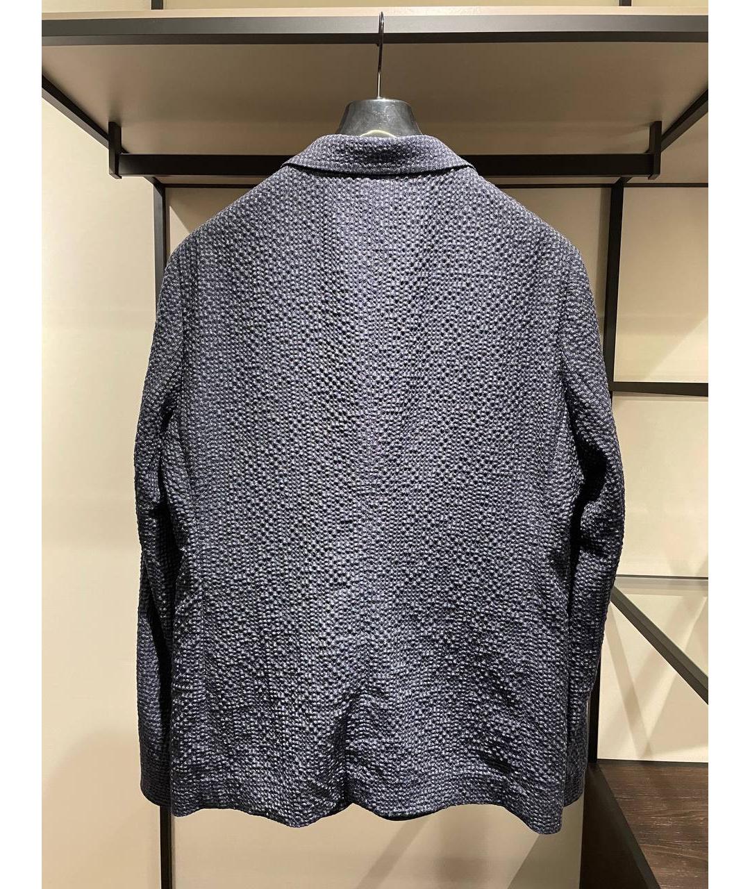 EMPORIO ARMANI Темно-синий шерстяной пиджак, фото 2