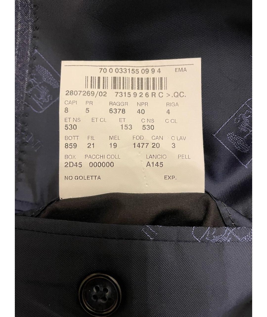 CORNELIANI Темно-синий классический костюм, фото 6
