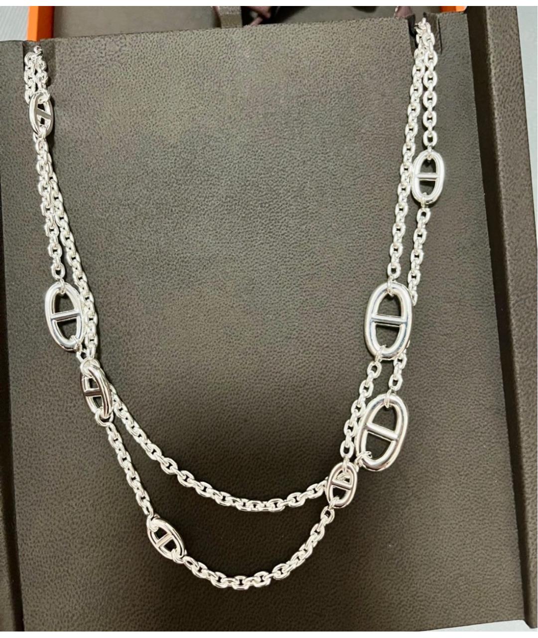 HERMES Серебряная серебряная цепочка, фото 4