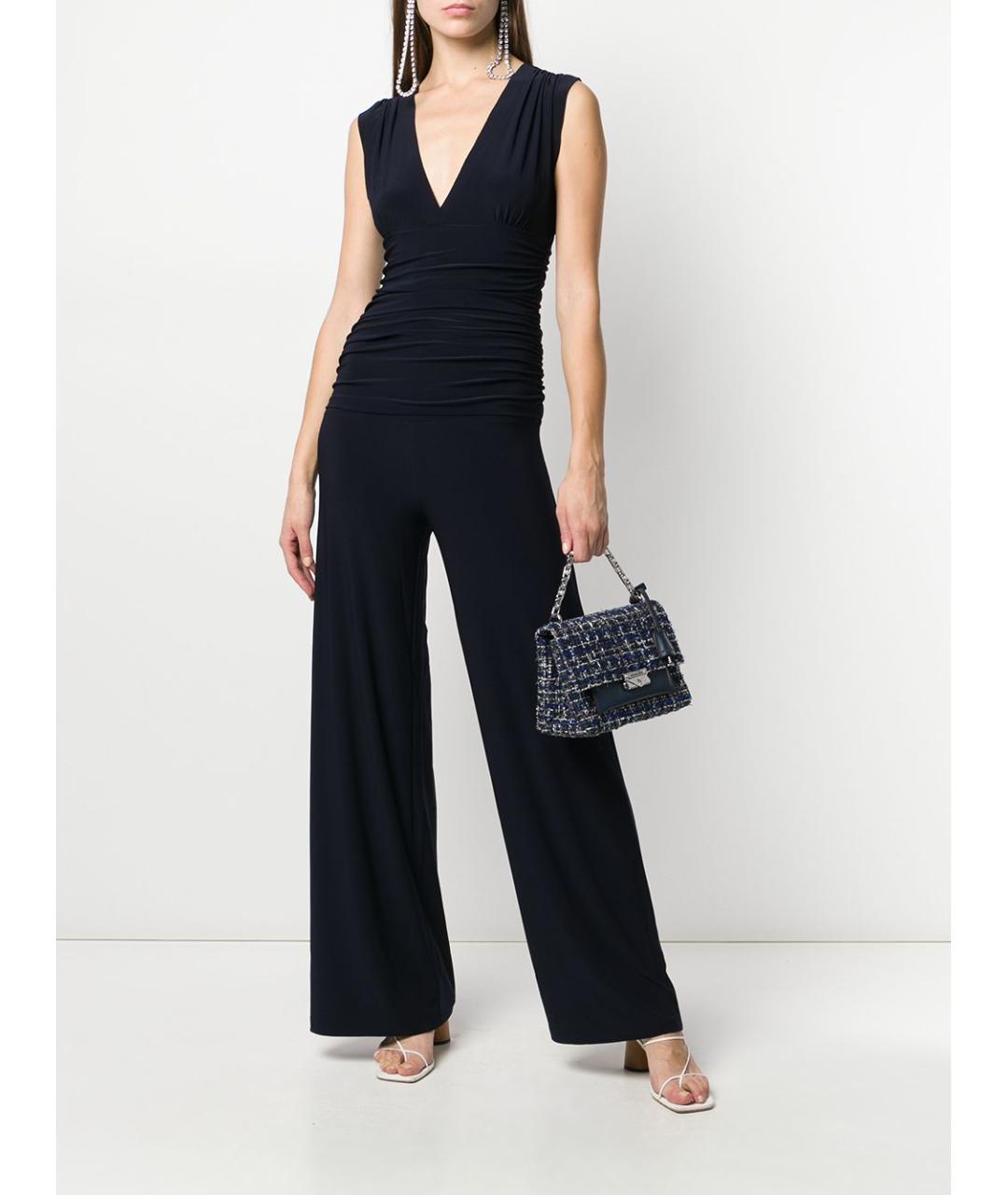 NORMA KAMALI Синий полиэстеровый комбинезон, фото 2