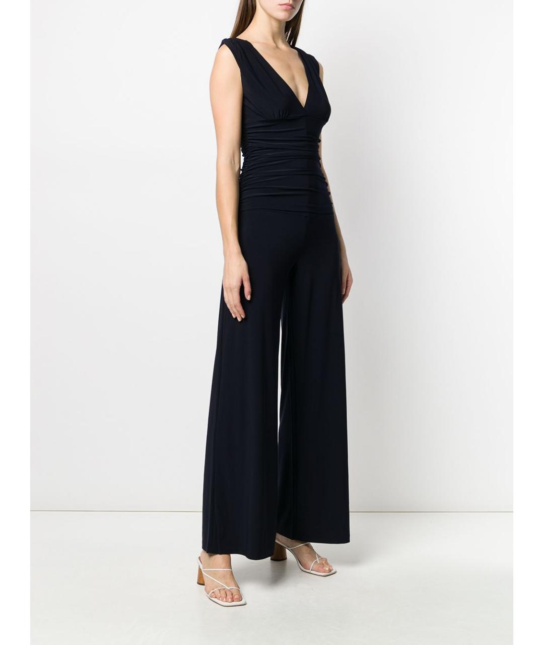 NORMA KAMALI Синий полиэстеровый комбинезон, фото 5