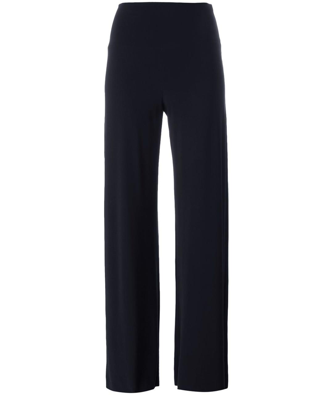NORMA KAMALI Синие полиэстеровые прямые брюки, фото 1