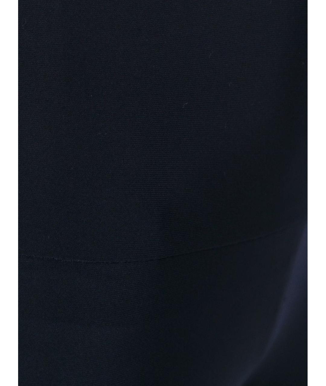 NORMA KAMALI Синие полиэстеровые прямые брюки, фото 5