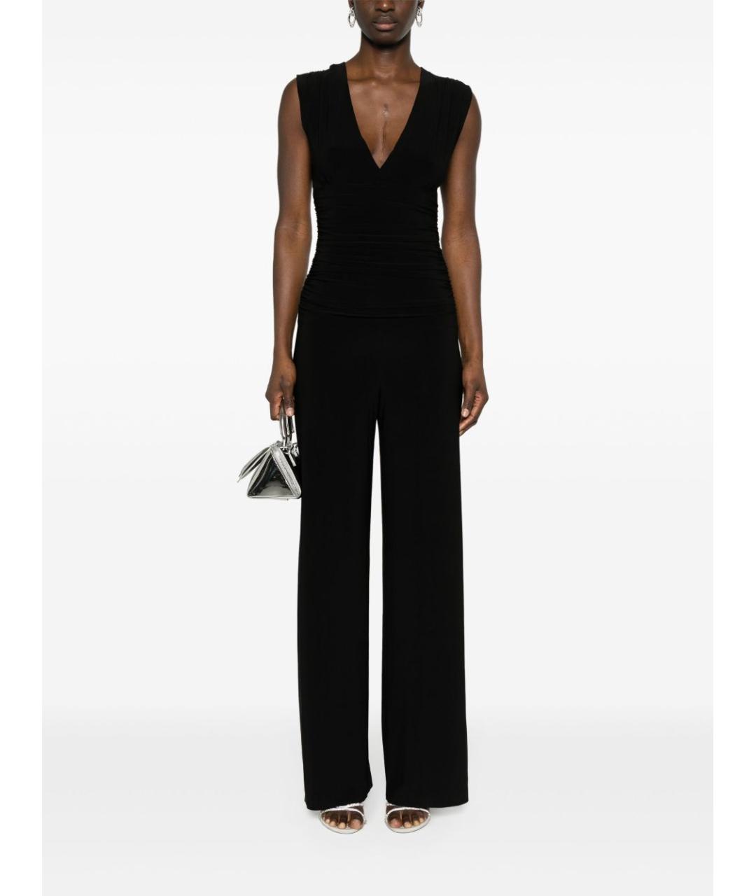 NORMA KAMALI Черный полиэстеровый комбинезон, фото 3