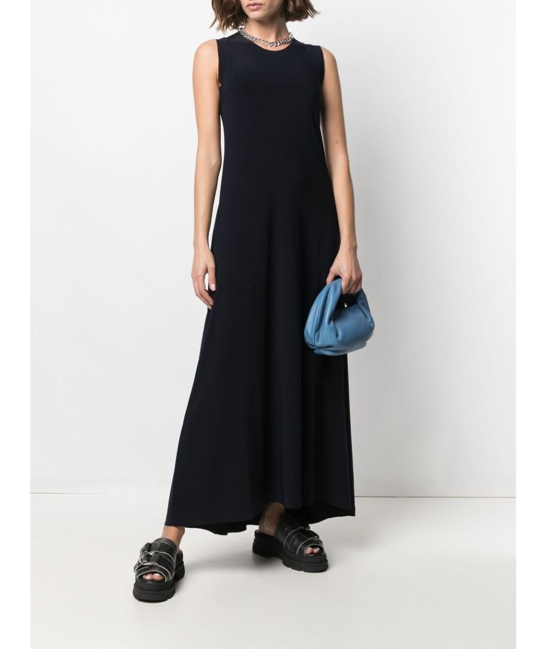 NORMA KAMALI Синее полиэстеровое повседневное платье, фото 4