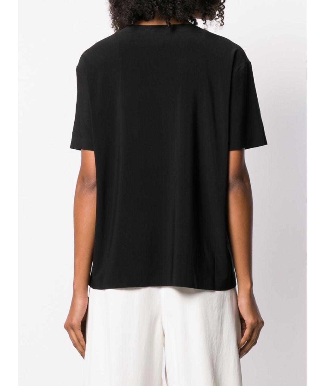 NORMA KAMALI Черная полиэстеровая футболка, фото 4